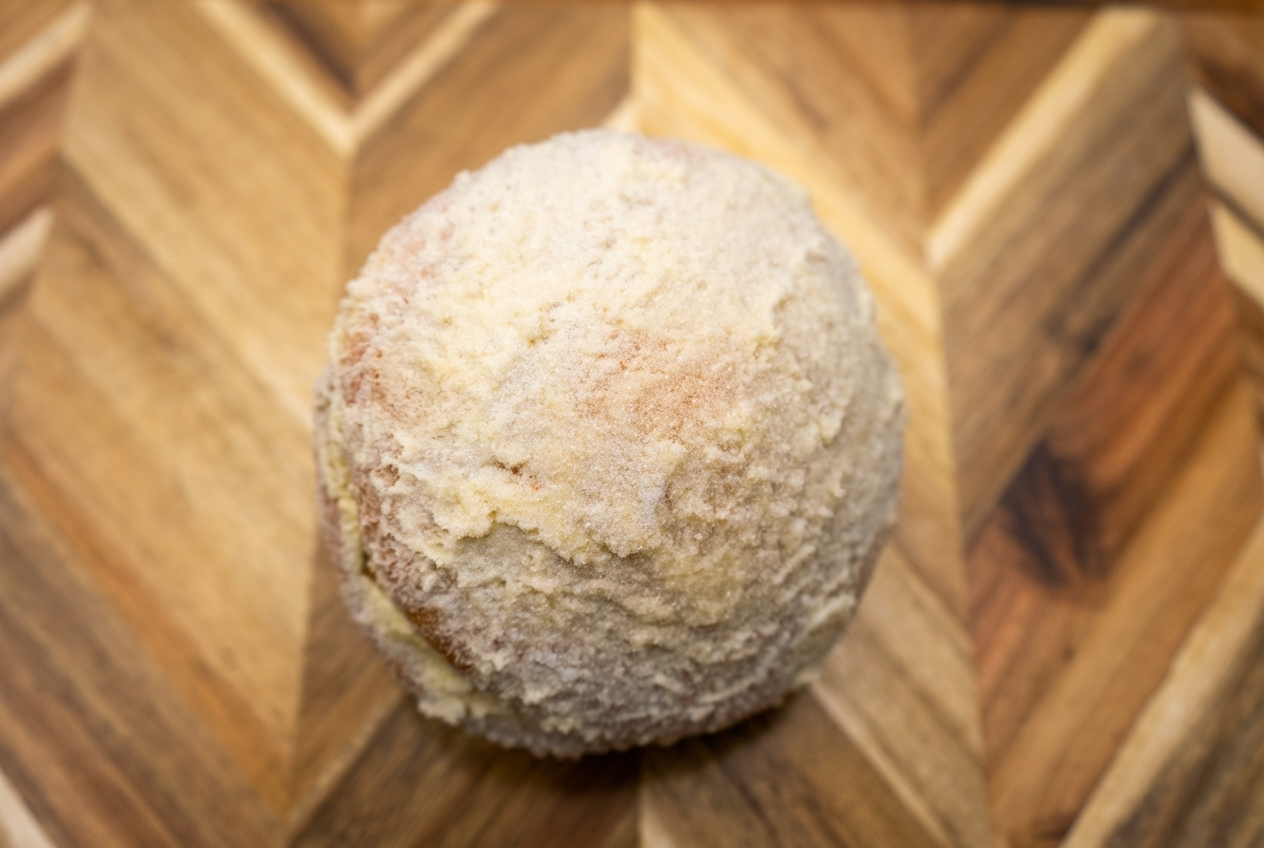Beso de crema — pan dulce relleno